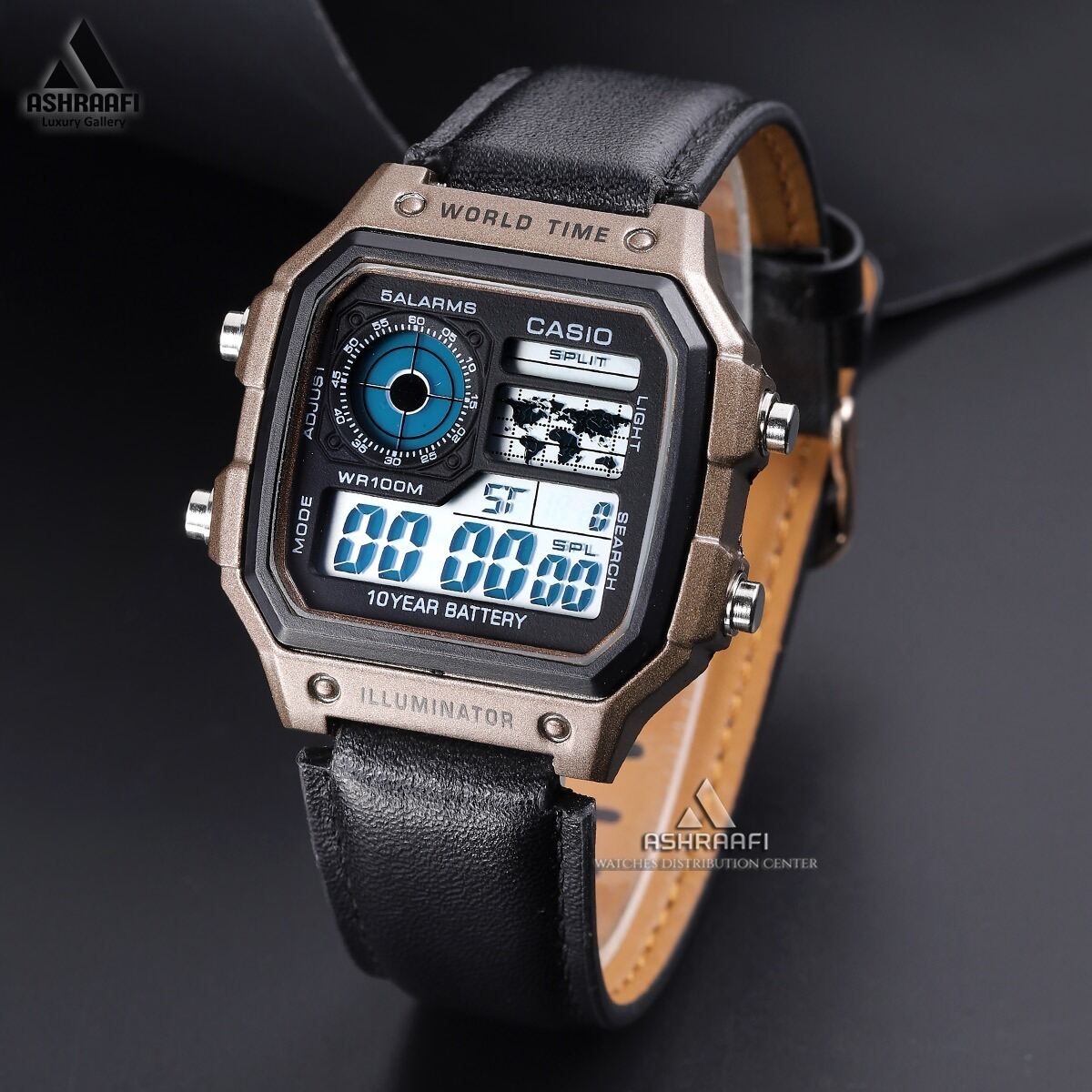 Casio এই-১২০০ডব্লিউএইচ ওয়ার্ল্ড টাইম ডিজিটাল স্পোর্টস ওয়াচ thumbnail 3