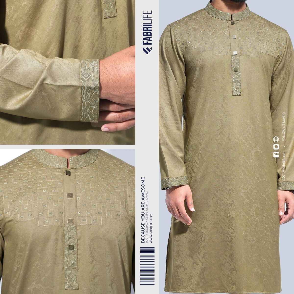 Fabrilife মেনস প্রিমিয়াম পাঞ্জাবি - আরামিশ alternate view
