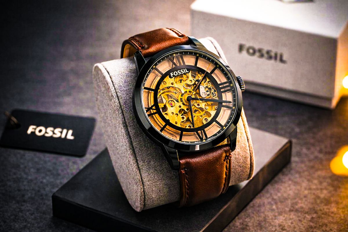 Fossil অটোমেটিক স্কেলিটন মেকানিক্যাল স্টেইনলেস স্টিল মেনস ওয়াচ alternate view