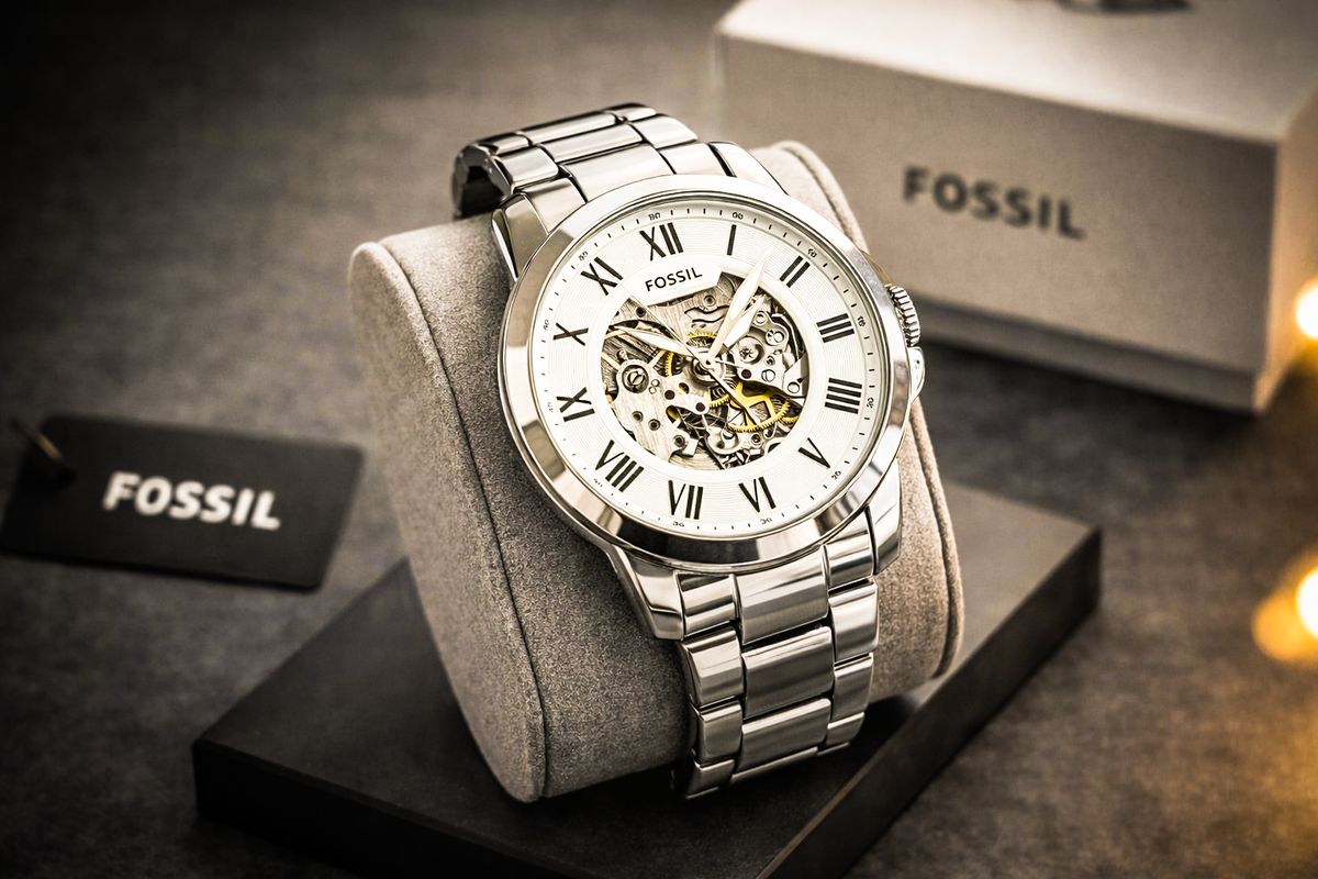 Fossil অটোমেটিক স্কেলিটন মেকানিক্যাল স্টেইনলেস স্টিল মেনস ওয়াচ thumbnail 4