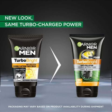 Garnier Men টার্বো ব্রাইট ডাবল অ্যাকশন ফেস ওয়াশ (১০০ মি.লি.) thumbnail 4