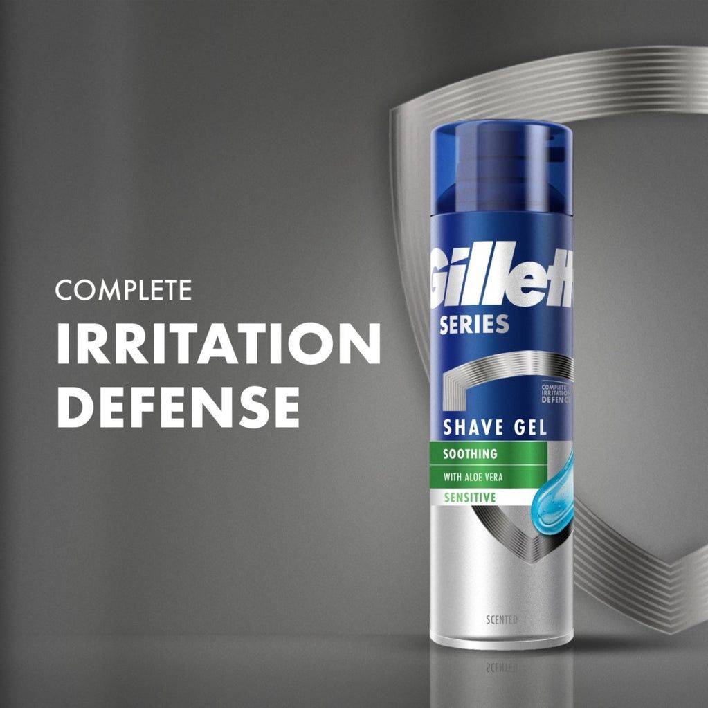 Gillette সিরিজ সেনসিটিভ স্কিন শেভ জেল অ্যালোভেরা সহ (২০০ মি.লি.) alternate view