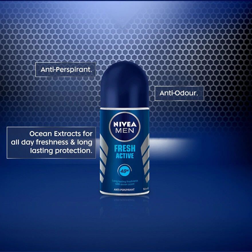 NIVEA MEN ফ্রেশ অ্যাক্টিভ অ্যান্টি-পারস্পিরেন্ট ডিওডোরেন্ট রোল-অন (৫০ মি.লি.) thumbnail 3